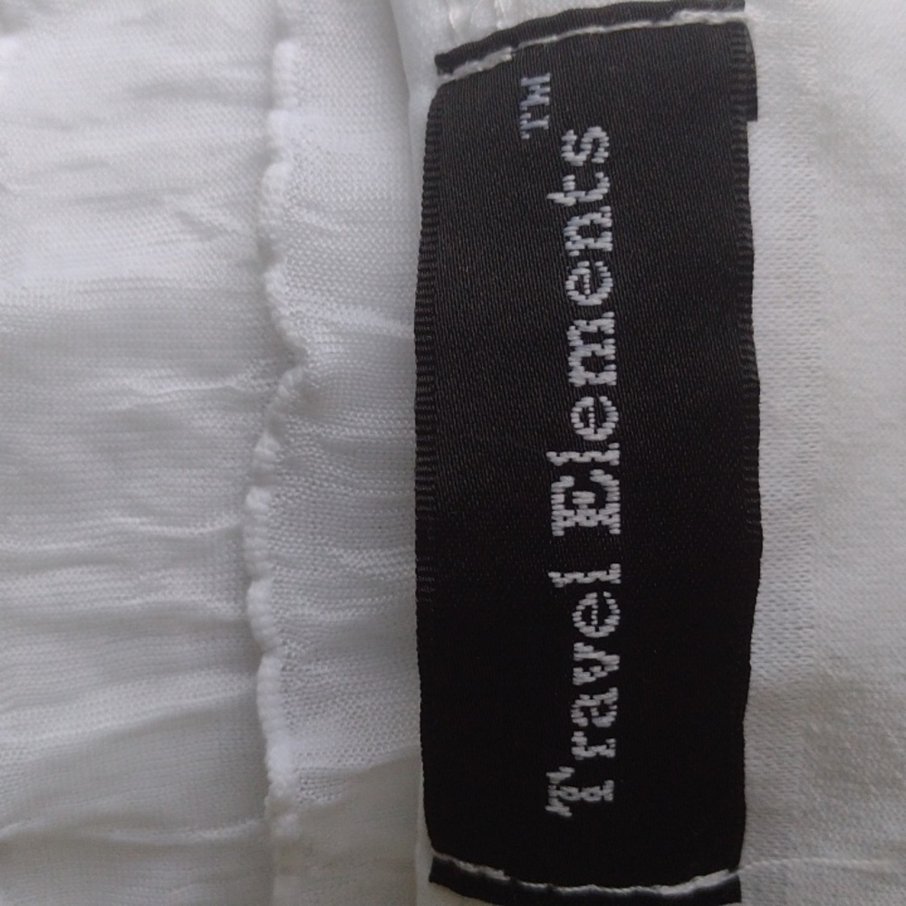 Travel Elements White Ruffled Tank Top L - Picture 7 of 7
